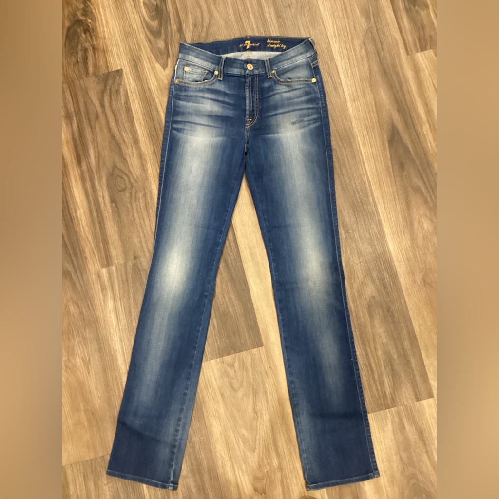New 7 For All Mankind Kimmie Straight Jean Size 28